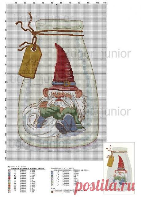 Гномы Гномы. Вышивка крестом
