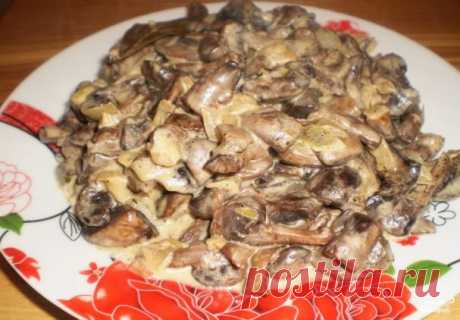 Вешенки жареные с луком и сметаной - пошаговый рецепт с фото на Повар.ру