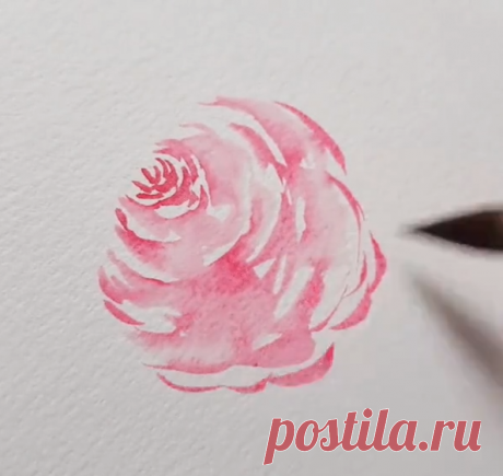 Как красиво рисовать акварелью 💕