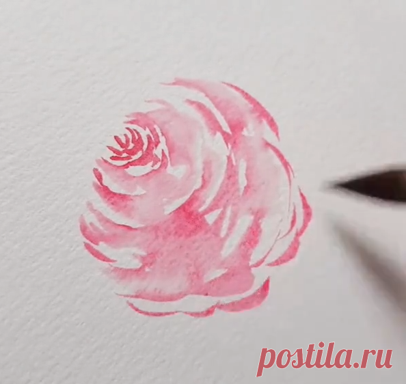 Как красиво рисовать акварелью 💕