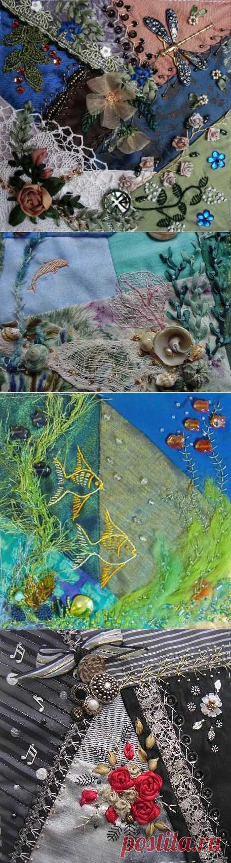 Крейзи-квилт или безумные лоскутки - Ярмарка Мастеров - ручная работа, handmade