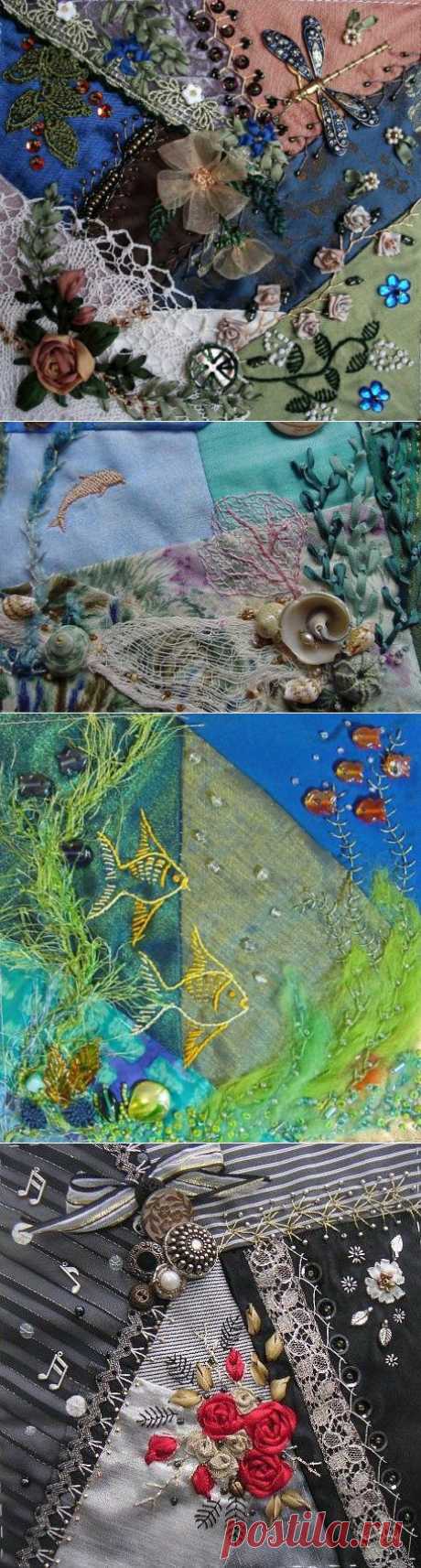 Крейзи-квилт или безумные лоскутки - Ярмарка Мастеров - ручная работа, handmade