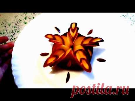 Как красиво нарезать яблоки! Украшения из фруктов! Карвинг яблок!