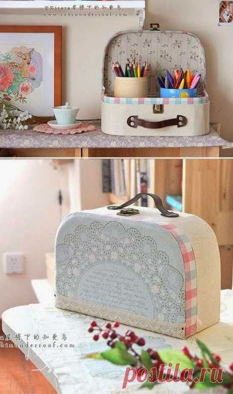* Mi Casa Inventada *: Maleta Retrô - Cartonage - DIY