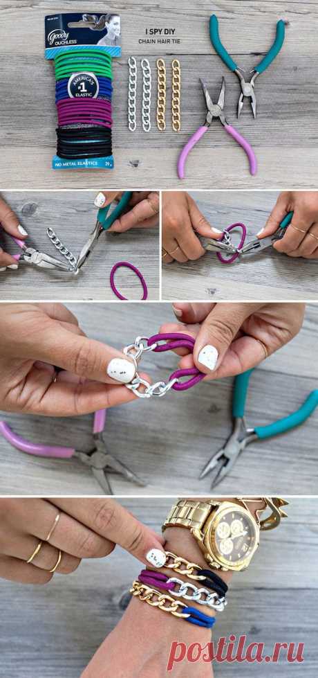 (38) MY DIY | Chain Hair Tie | I SPY DIY. | Бисер