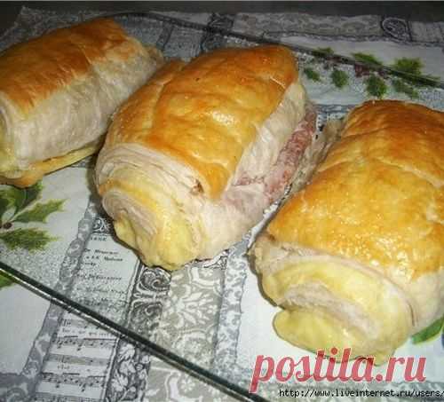 РУЛЕТИКИ-ПИЦЦА ИЗ СЛОЙКИ