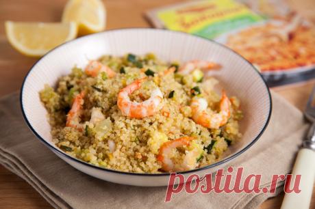 Киноа с креветками и овощами - пошаговый рецепт с фото - как приготовить, ингредиенты, состав, время приготовления - Леди Mail.Ru