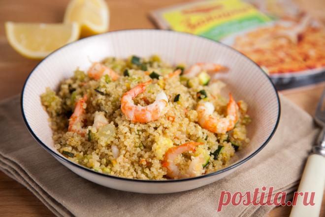 Киноа с креветками и овощами - пошаговый рецепт с фото - как приготовить, ингредиенты, состав, время приготовления - Леди Mail.Ru