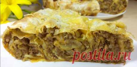 ГОТОВИМ МЯСНОЙ ПИРОГ ИЗ ЛАВАША С КАПУСТОЙ. БЕЗУМНО ВКУСНО! – Мой милый дом