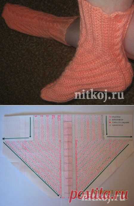 Вязаные носки бумеранг »