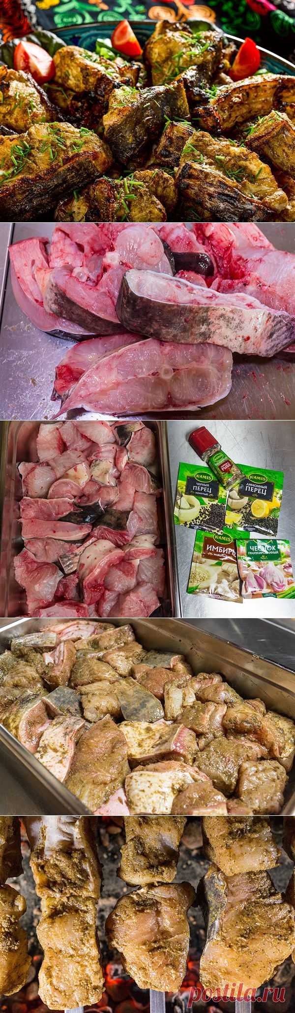 Достойный Вашего внимания рецепт! Шашлык из сома &#8212; Вкусные рецепты