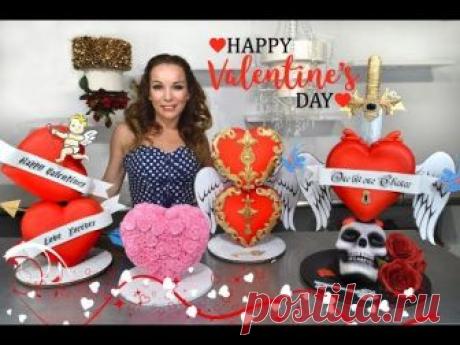 Valentine's Hearts Stacked Gravity Defying Cake