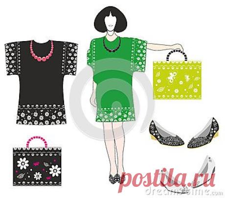 Fashion Clothes With Floral Patterns Stock Image - Image: 25483181