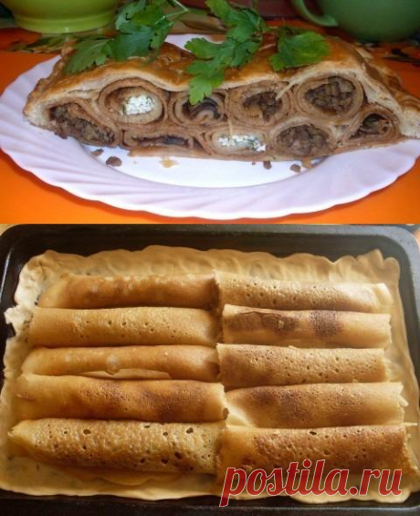 Блинный пирог &quot;Поленница&quot;