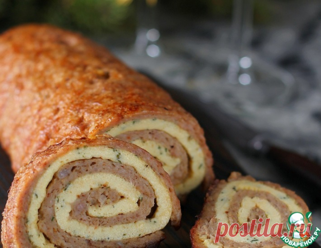 Мясной рулет с омлетом – кулинарный рецепт
