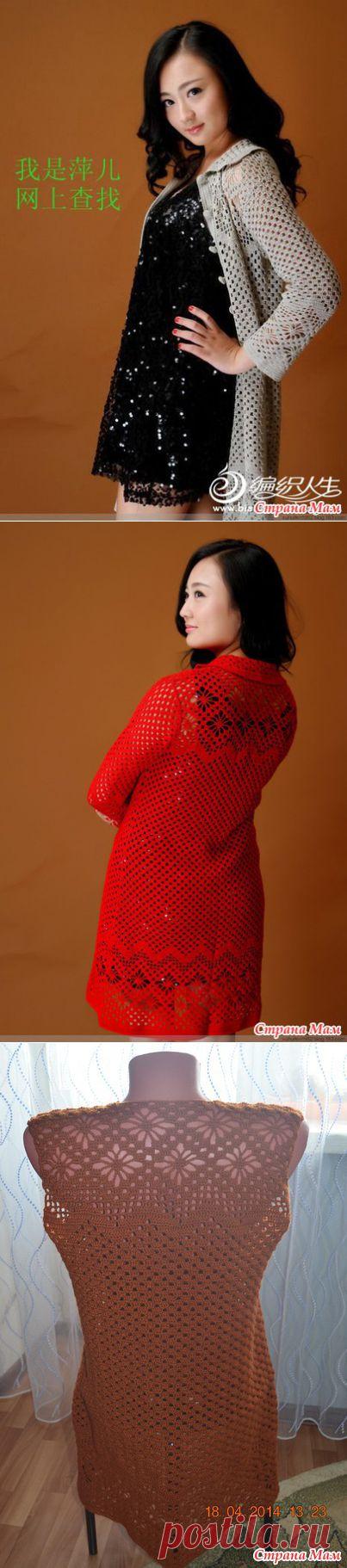 Ажурный кардиган - Вяжем вместе он-лайн - Страна Мам