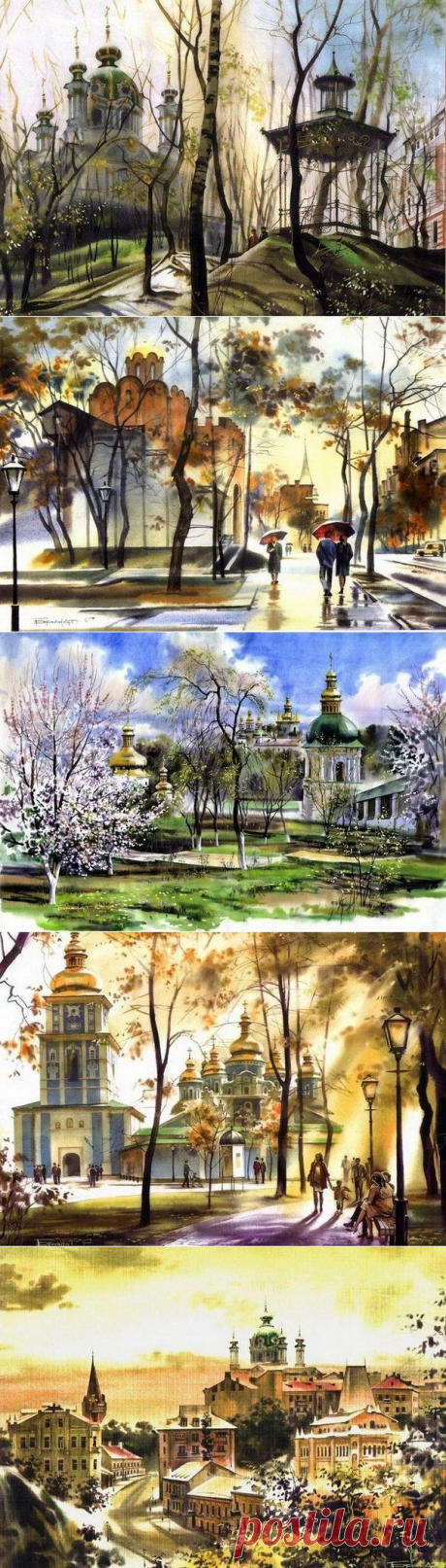 Городские пейзажи акварелью от Сергея Брандта