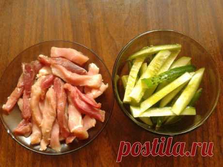 Необычайно вкусный мясной со свежими огурцами!!! | Любимые рецепты