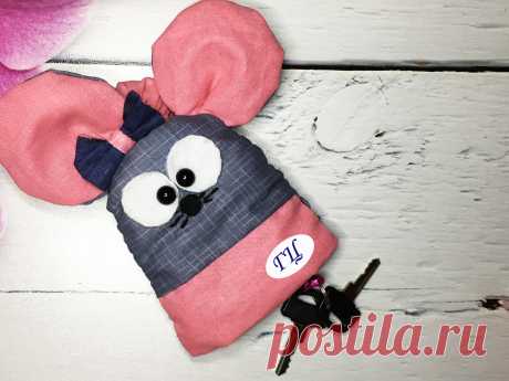 Мышка ключница. Полезный подарок своими руками. В ссылке МК.