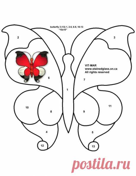 ★ Stained Glass Patterns for FREE ★ glass pattern 486 ★