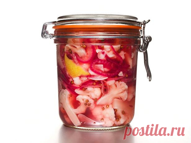 Маринованная цветная капуста с красным луком - Гранд кулинар - рецепты с фото