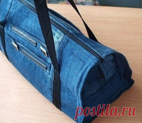 Как сшить сумку из старых джинсов.