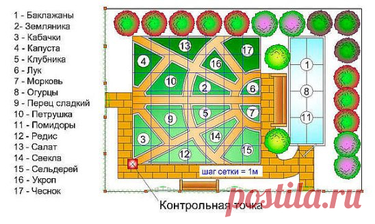 Долго искала СХЕМУ ОВОЩНОЙ КЛУМБЫ, чтобы все культуры находились в выгодном для них соседстве. Вот нашла, может кому пригодится.
1. Огурцы
2. Укроп
3. Свекла листовая
4. Лук-порей
5. Салат
6. Сельдерей
7. Капуста (разные сорта)
8. Горох
9. Красная свекла
10. Петрушка
11. Помидоры
12. Настурция, календула, бархатцы
13. Лук-севок
14. Морковь
15. Листовая капуста
16. Брюссельская капуста
17. Руккола
18. Фасоль спаржевая карликовая
19. Цуккини
20. Подсолнечники
21. Редис
22. Чеснок
23. Зеленый лук
2