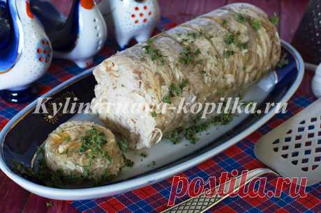 Куриный рулет в бутылке Куриный рулет в бутылке - изобретение современных хозяек, которые всегда хотят приготовить что-то новое из доступных продуктов. Это блюдо достойная замена колбасе - вкусно, не сложно и полезно.



Если вы ищете простое и вкусное блюдо из курицы, то рулет в бутылке это то, что надо! Вам не понадо
