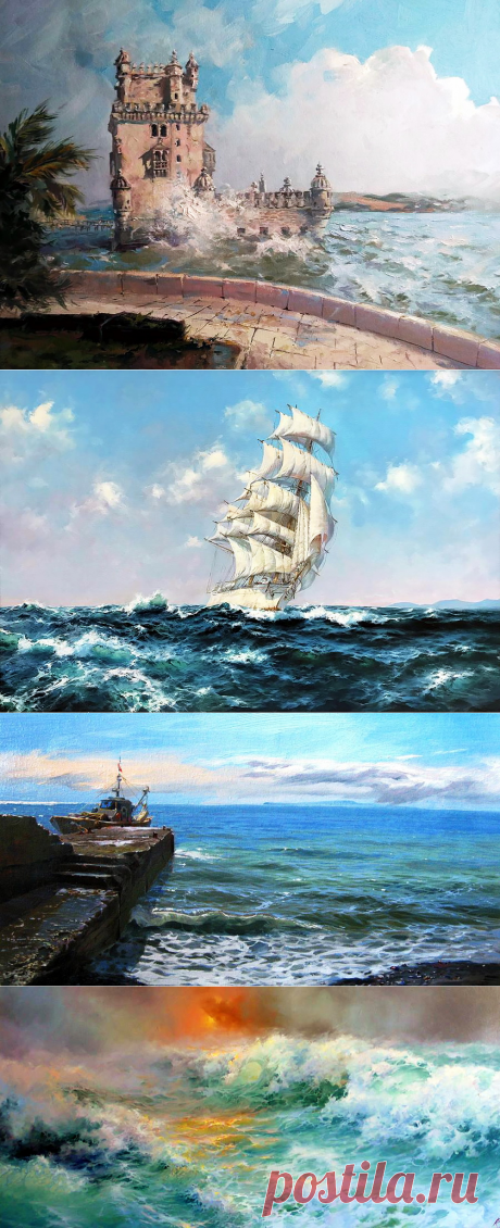 Натюрморты; Морской пейзаж. Художник Клемазов Владимир Алексеевич.