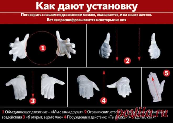 Жесты, с помощью которых можно управлять поступками людей