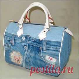 СУМКИ ИЗ СТАРЫХ ДЖИНСОВ. Идеи.