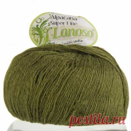 936 Пряжа Alpacana Super Fine 100гр - 375м (Зеленый) Lanoso