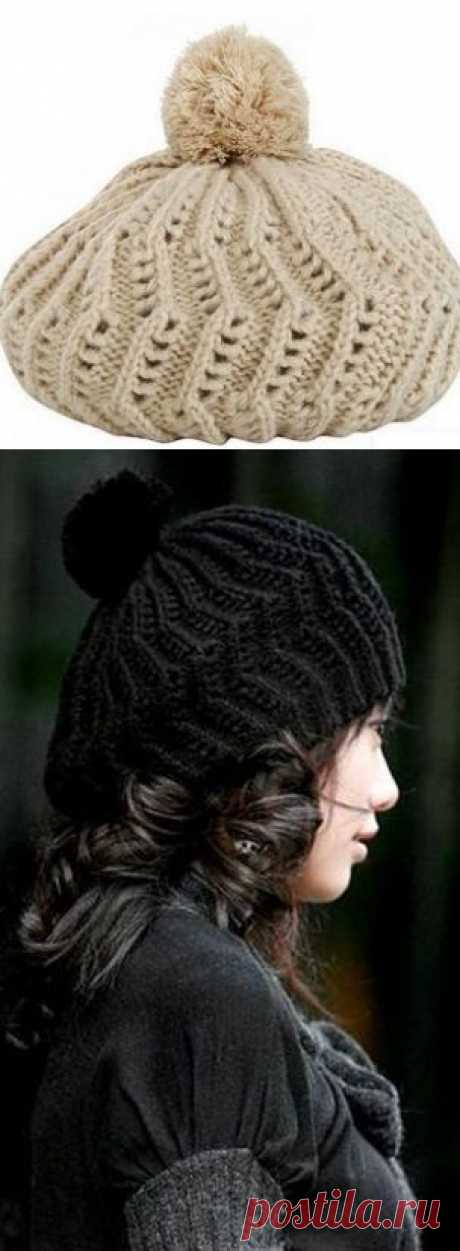 Берет спицами