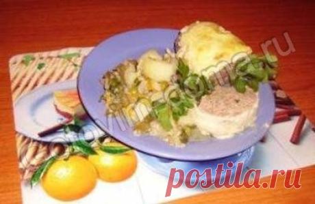 Рецепт: Кальмары фаршированные курицей и грибами