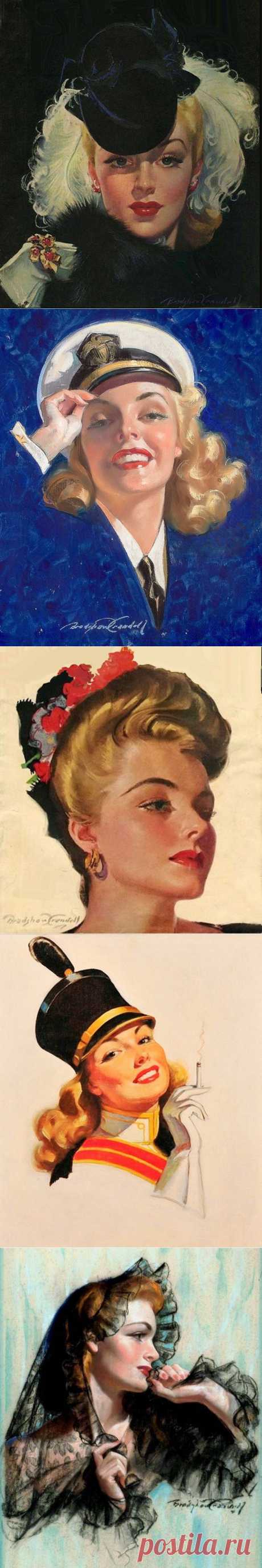 ШЛЯПКИ. Художник John Bradshaw Crandell (1896 - 1966)