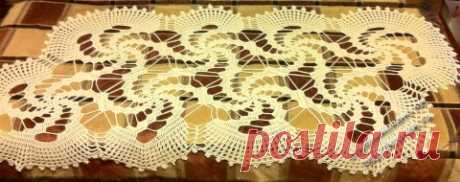 Прямоугольная салфетка крючком со схемой вязания - вязание крючком на kru4ok.ru