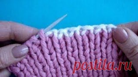 Вязание спицами... эластичное закрытие петель .. Уроки вязания на видео