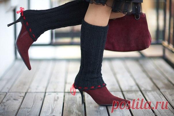 Теплые гетры на холодную погоду — Рукоделие