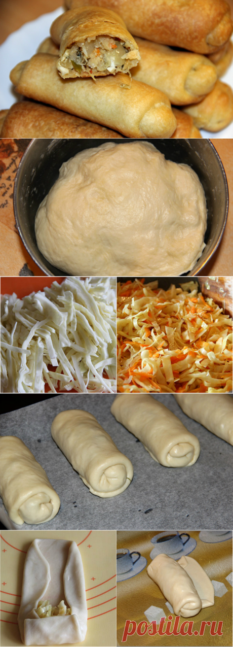 Хрустящие пирожки-трубочки с капустой — Вкусные рецепты