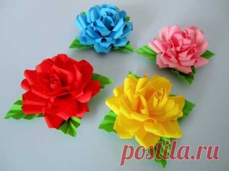Rosen aus Notizzetteln. DIY