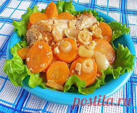 Куриные ножки с овощами в микроволновке
