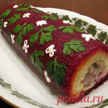 Потрясающе вкусная и красива селедка под шубой рулетом!