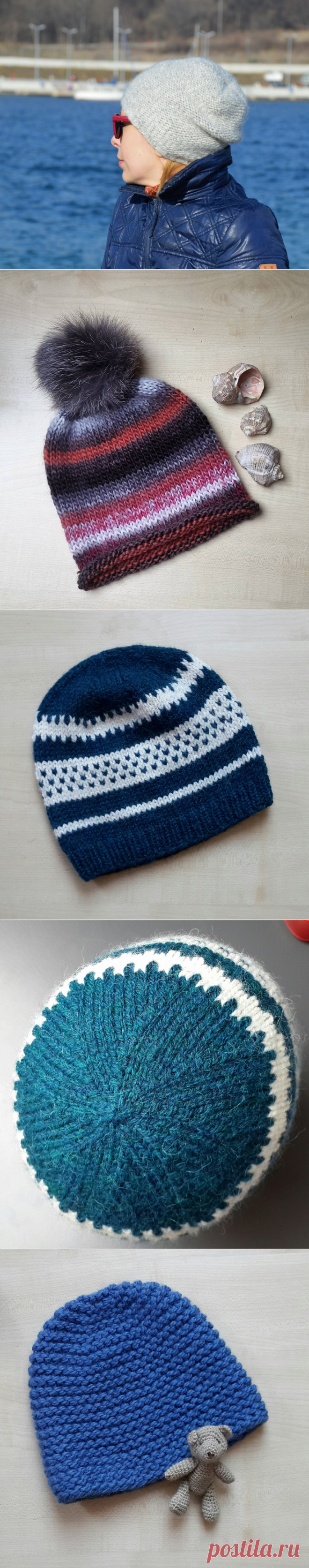 Вязание простых шапочек спицами