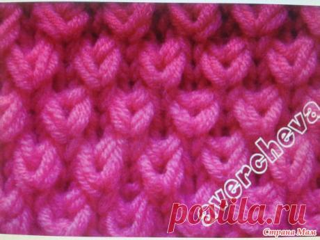 Спицами узор ДВОЙНАЯ КАПЛЯ - Страна Мам