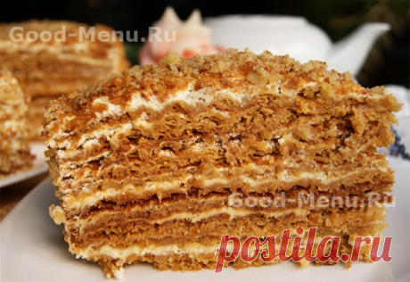 ТОРТ МЕДОВИК со сметанным кремом - рецепт с пошаговыми фото