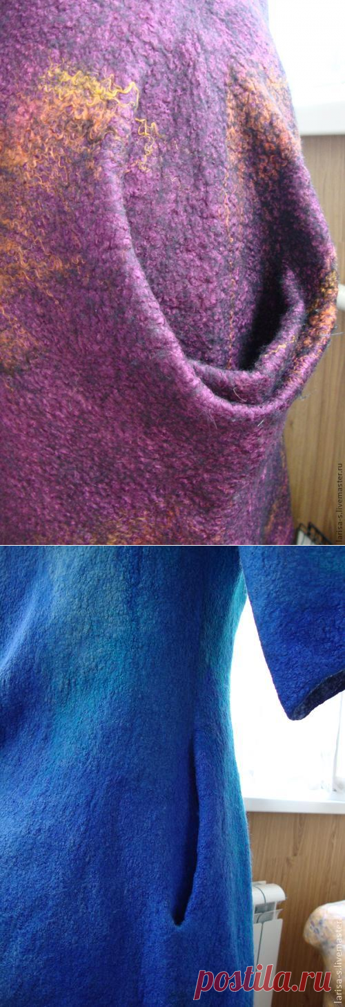 Карман на цельно валяном шаблоне - Ярмарка Мастеров - ручная работа, handmade