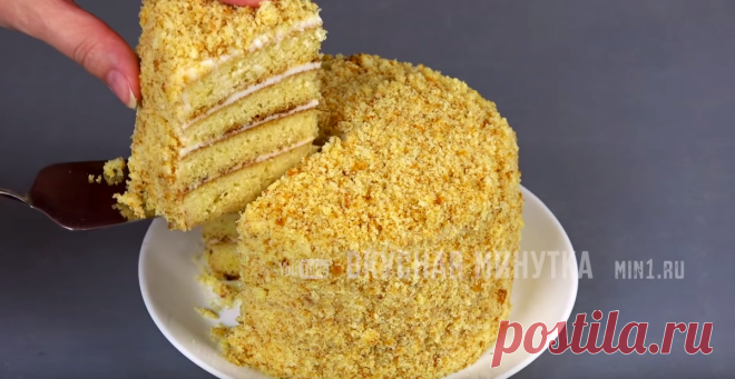 Простой рецепт торта: можно не ждать, когда пропитается (готов уже через 20 минут) | Кухня наизнанку | Яндекс Дзен