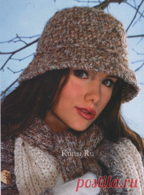 Шляпа. Вязание для женщин / Шапки береты шарфы / Крючком