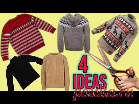ESKİ KAZAKLARLA NELER YAPILABİLİR? 4 Geri Dönüşüm Fikri / Recycling Of Old Sweaters / DIY / Ideas