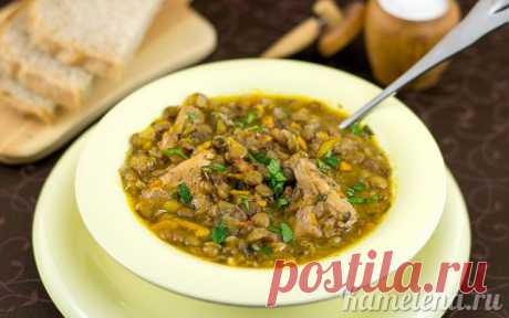 Чечевица с курицей